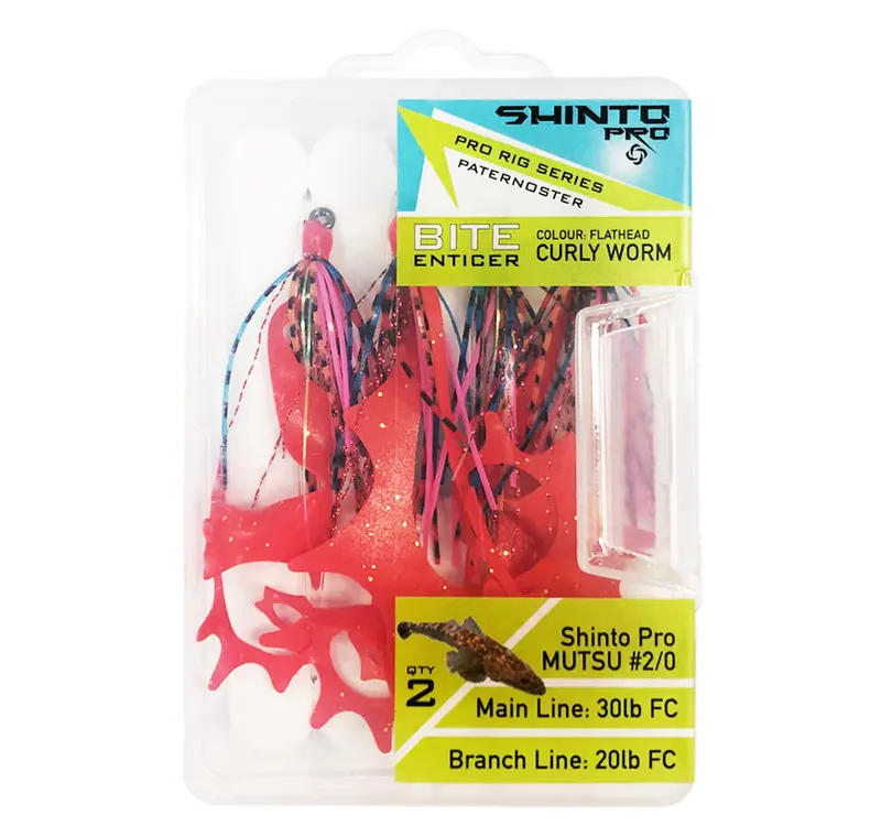Shinto Pro Bite Enticer Paternoster Rig – Mutsu Circle Hook, Size 2/0, 2-Pack 1