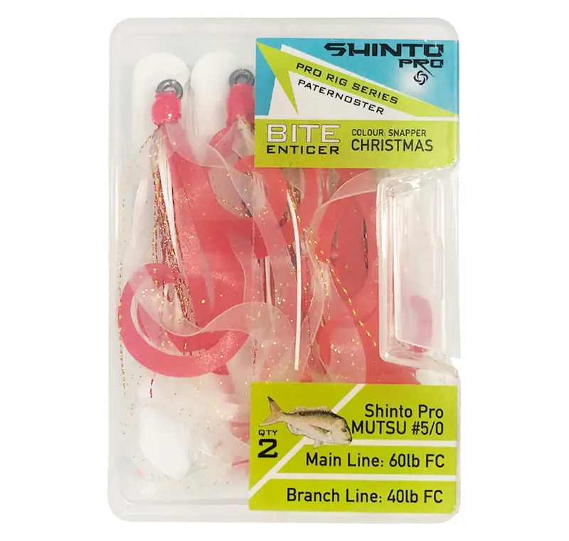 Shinto Pro Bite Enticer Paternoster Rig – Mutsu Circle Hook, Size 5/0, 2-Pack 1