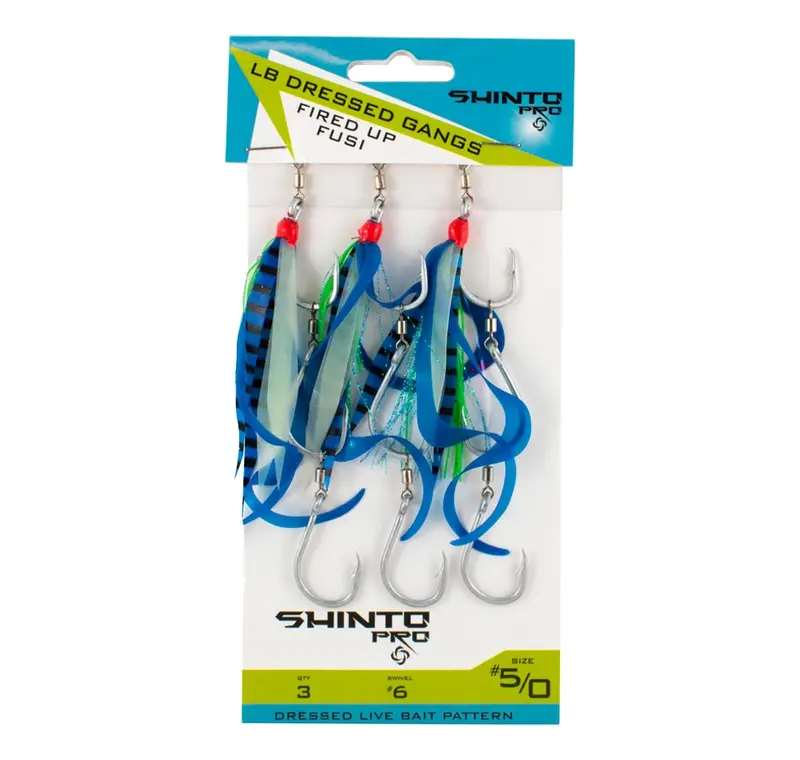 Shinto Pro Fired Up Fusi Ganged Hooks – Pre-Dressed 1