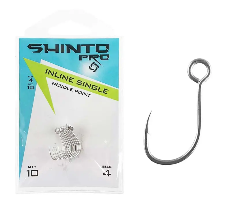 Shinto Pro Inline Single Hook – Matte Tin Finish 1