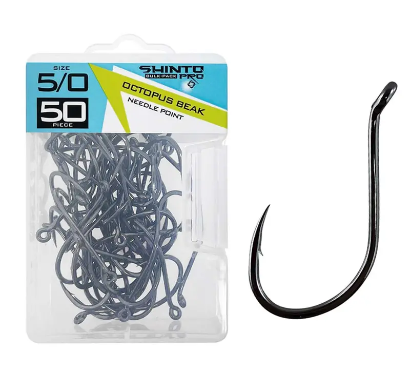 Shinto Pro Octopus Hook – Black Nickel, Bulk Pack 1