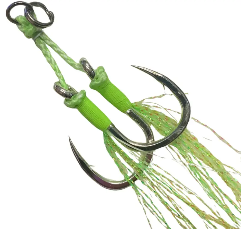 Shinto Pro Wired Double Assist Hooks – Reinforced Rigging System (2-Pack) 1