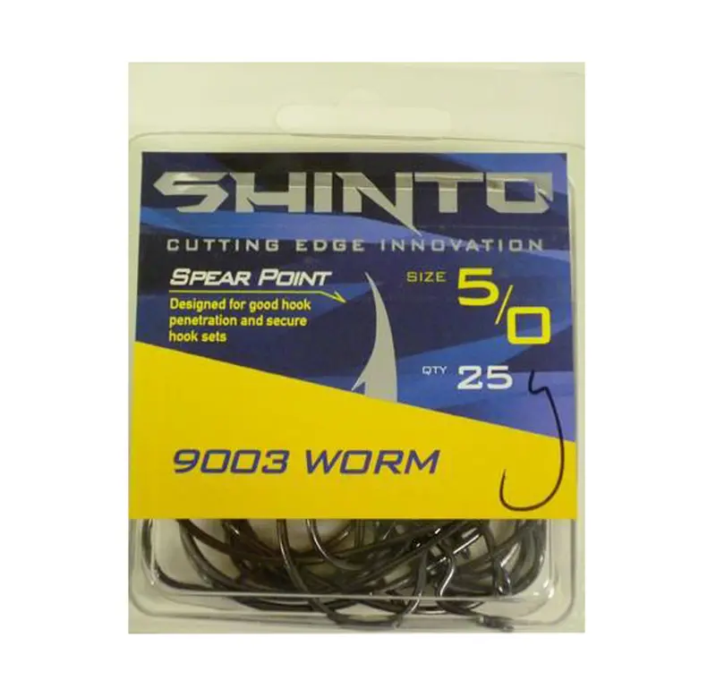 Shinto Worm 9003 Premium Fishing Hooks – Pack Of 25 1