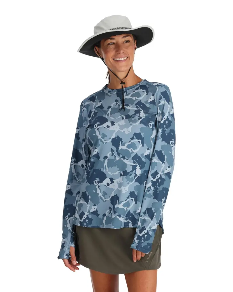 Simms Women’S Solarflex Long-Sleeve Crewneck – Uv-Blocking Top 1