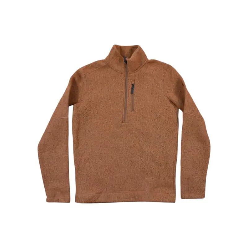 Smartwool Hudson Trail Men'S 1/4-Zip Fleece – Earthy Brown, Size S (Pre-Loved) 1