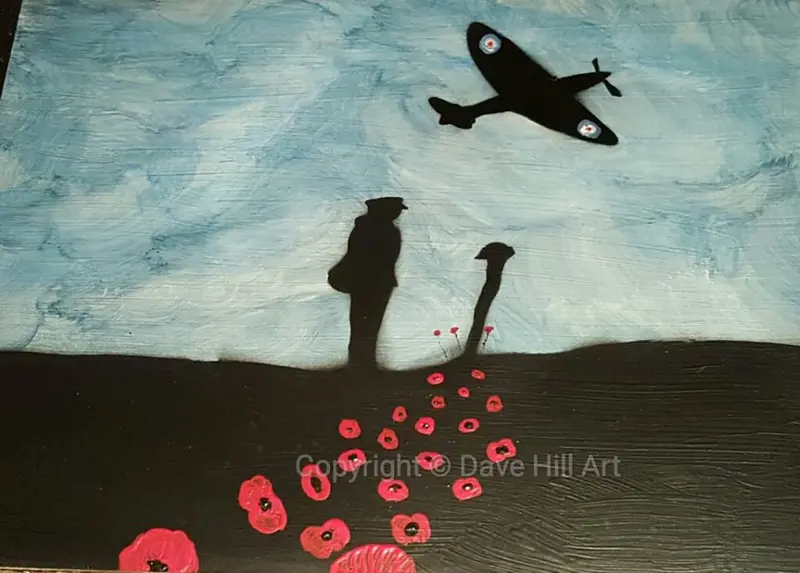 'Spitfire Above' – Original Painting 1