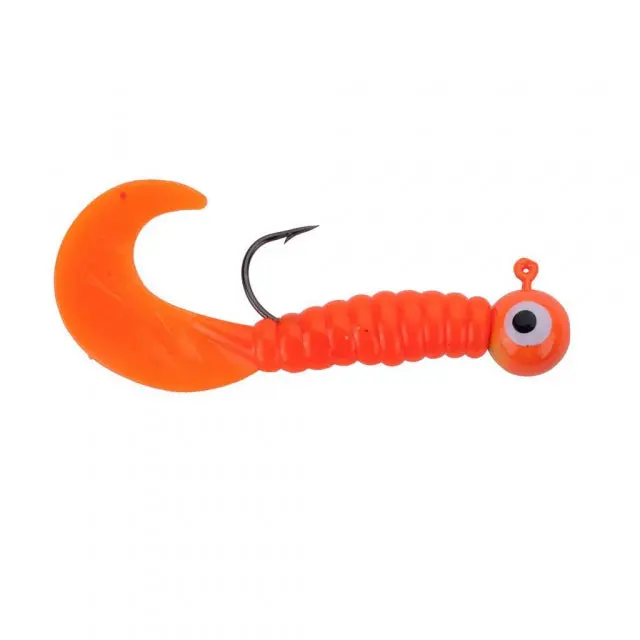 Swimming Grub Soft Lure – 1/8 Oz, Size 1, Orange 1