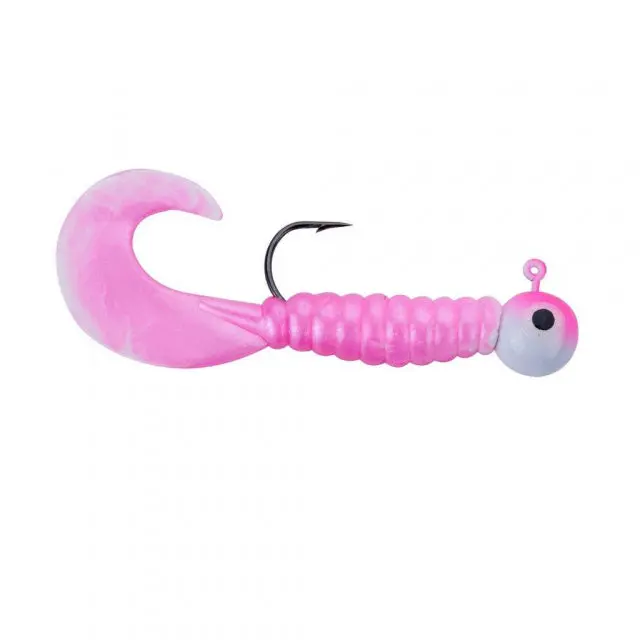 Swimming Grub Soft Lure – 1/8 Oz, Size 1, Pearl White 1