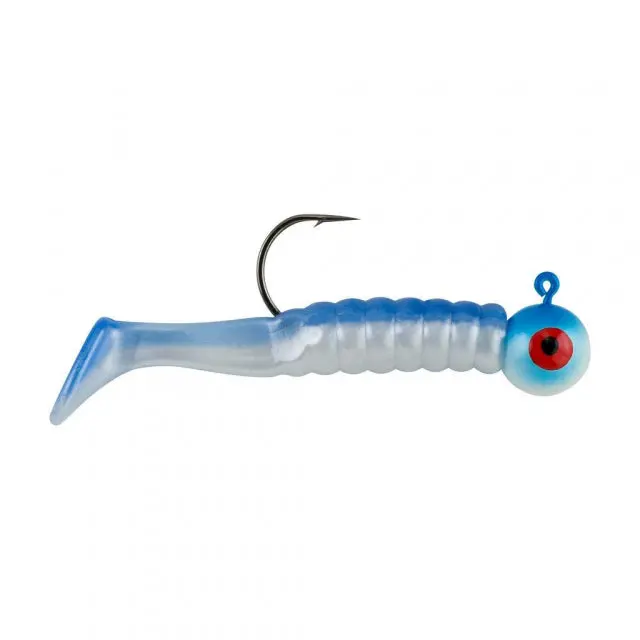 Swimming Paddletail Soft Bait – 1/4 Oz, Size 2/0, Blue Pearl 1
