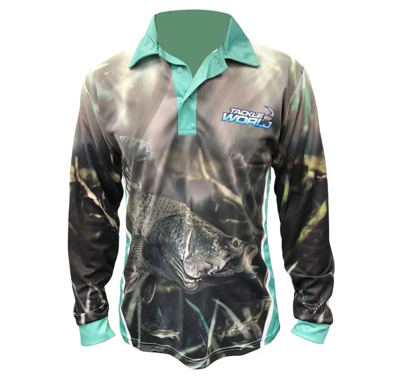 Tackle World Angler Series Barra Adult Fishing Shirt – Lightweight Long-Sleeve Design 1