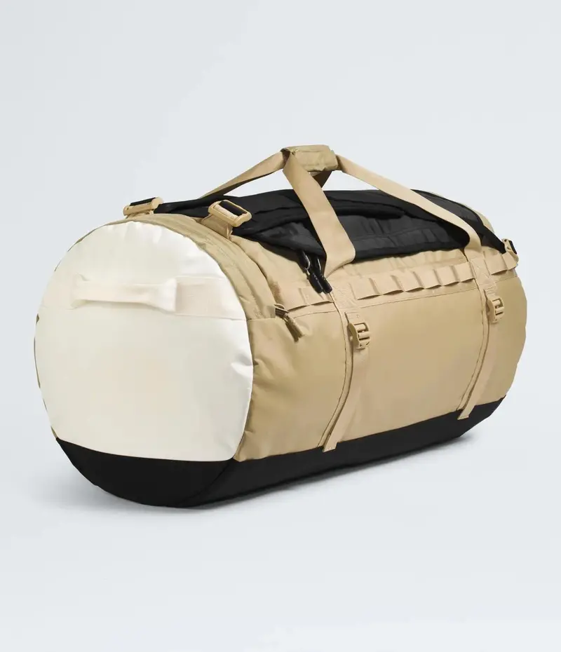 The North Face 95L Base Camp Duffel – Khaki Stone And White Colorway 1