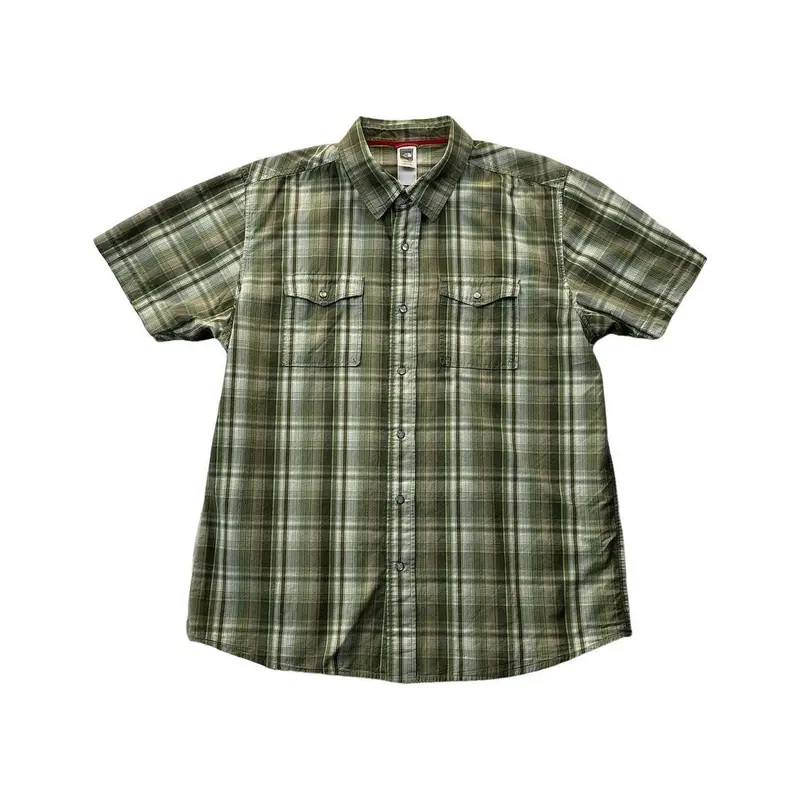 The North Face Pearl Snap Men’S Hiking Shirt – Green Xxl (Gently Used) 1