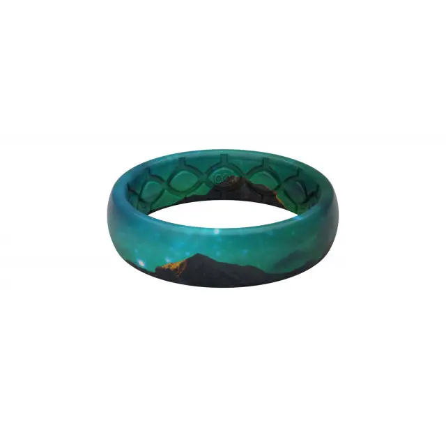 Thin Aspire Ring In Aurora Metallic Finish