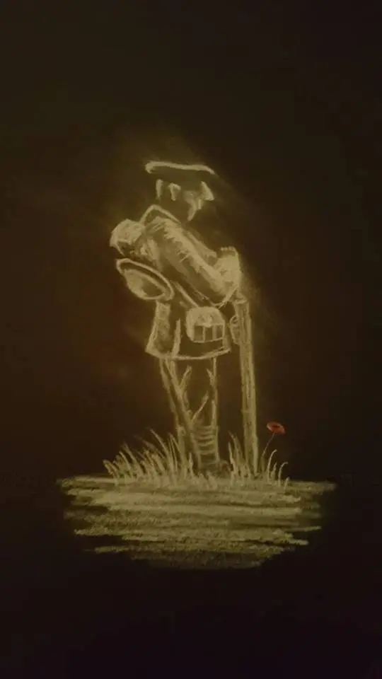 'Tommy'S Spirit' – White-On-Black Polychromo Artwork 1