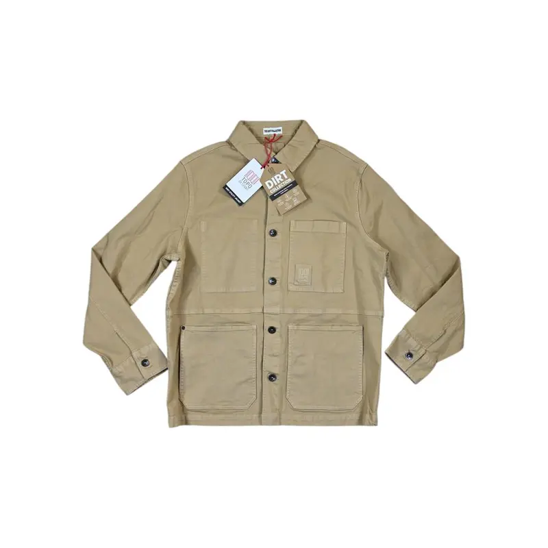 Topo Designs Dirt Men'S Utility Jacket In Sahara Tan 1