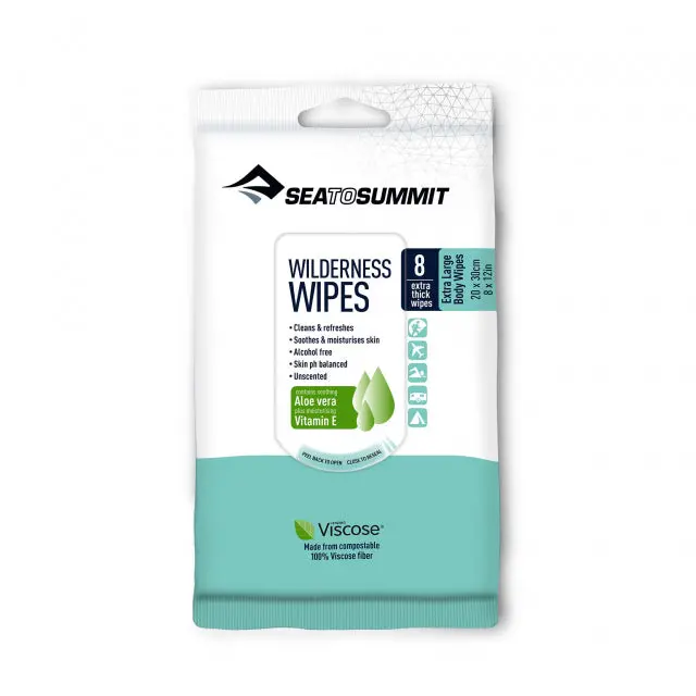 Trek & Travel Wilderness Bath Wipes – Extra-Large, 8-Count Pack 1