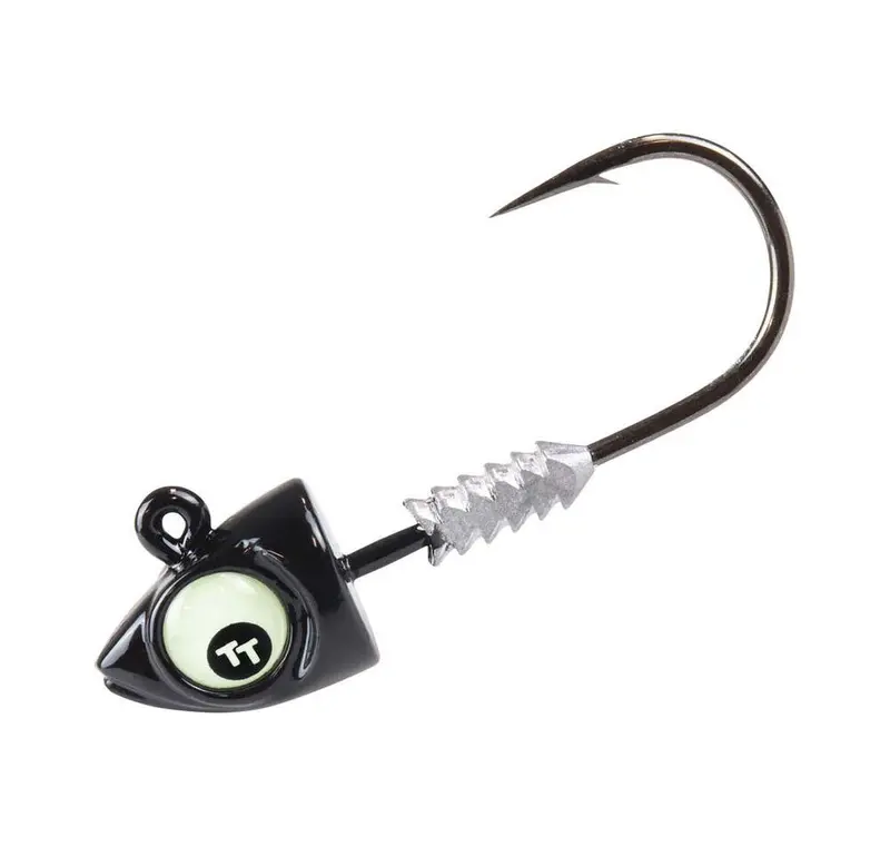 Tt Big Eyez Jig Heads – Black Glow Eyes 1