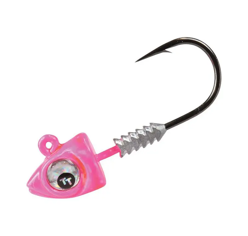 Tt Big Eyez Jig Heads – Pink With Silver Eyes 1