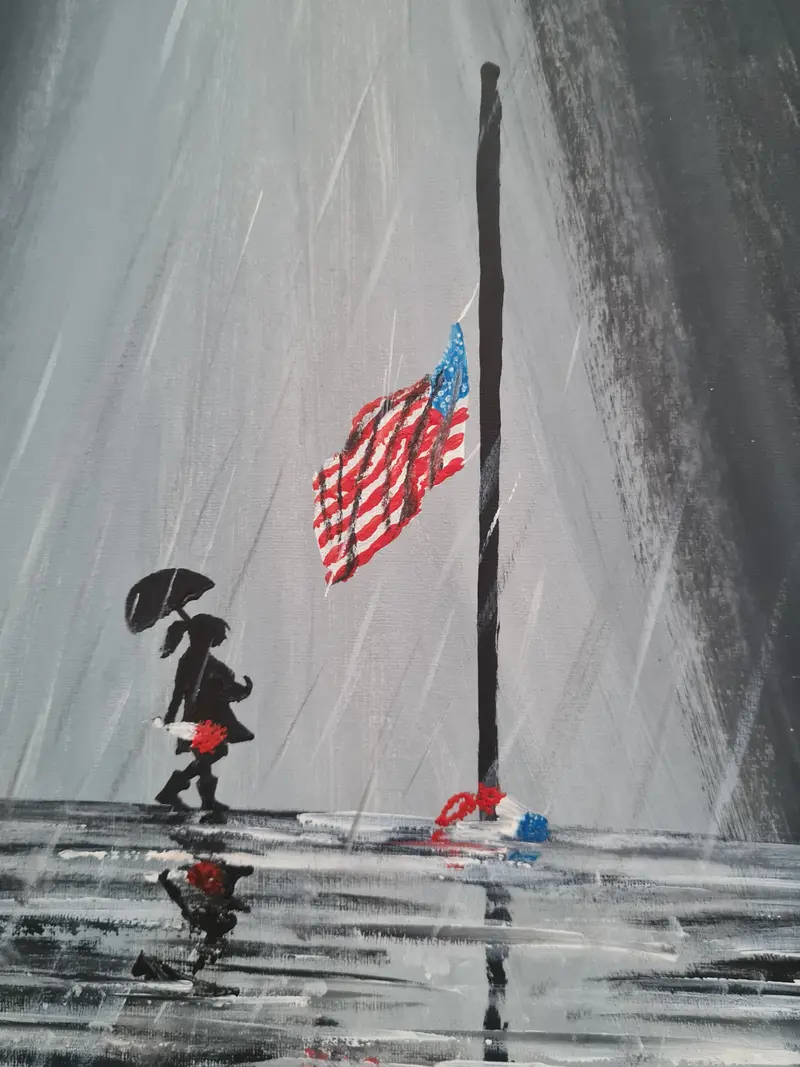 U198 Original Painting – Cultural Nostalgia Piece 'The Day The Music Died' 1