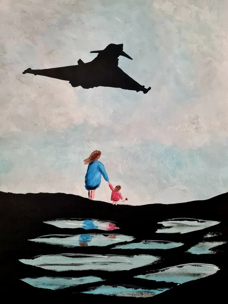 U295 Original Painting – Eurofighter Typhoon Aviation Portrait 1