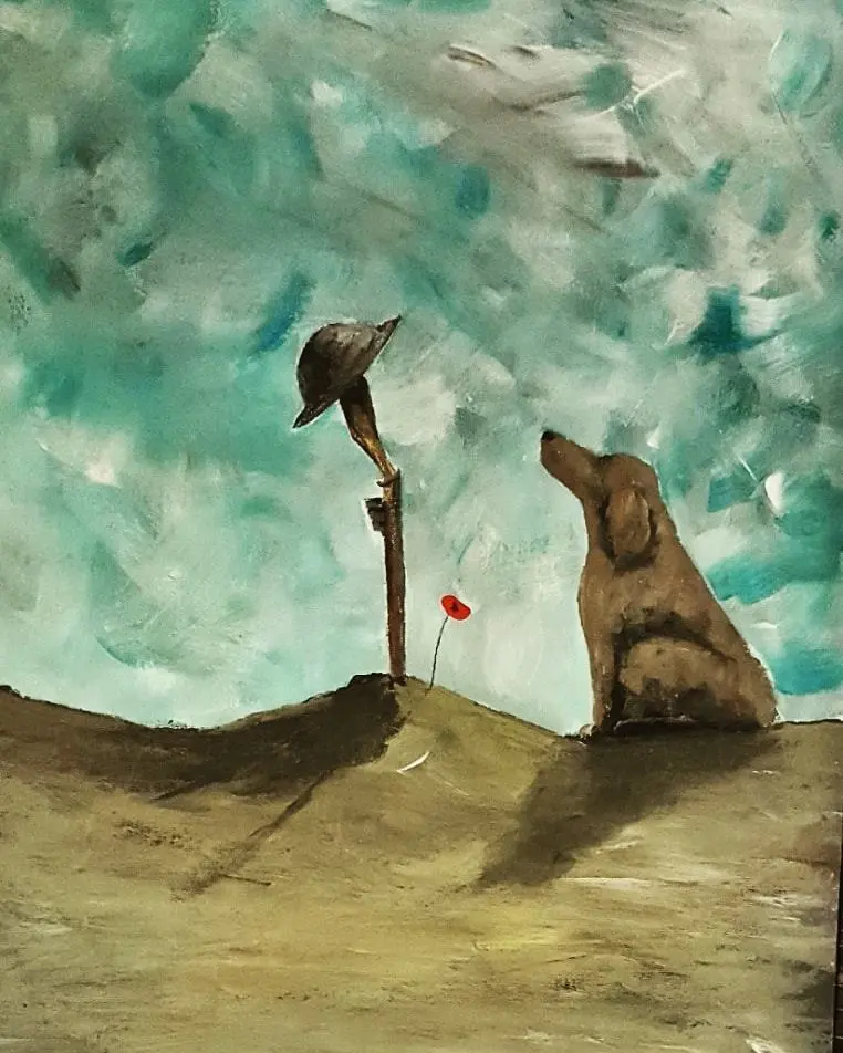 U310 Acrylic Artwork: 'Please Come Back – Blue Edition' 1