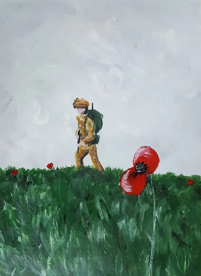 U338 Original Painting: 'Field Patrol' 1