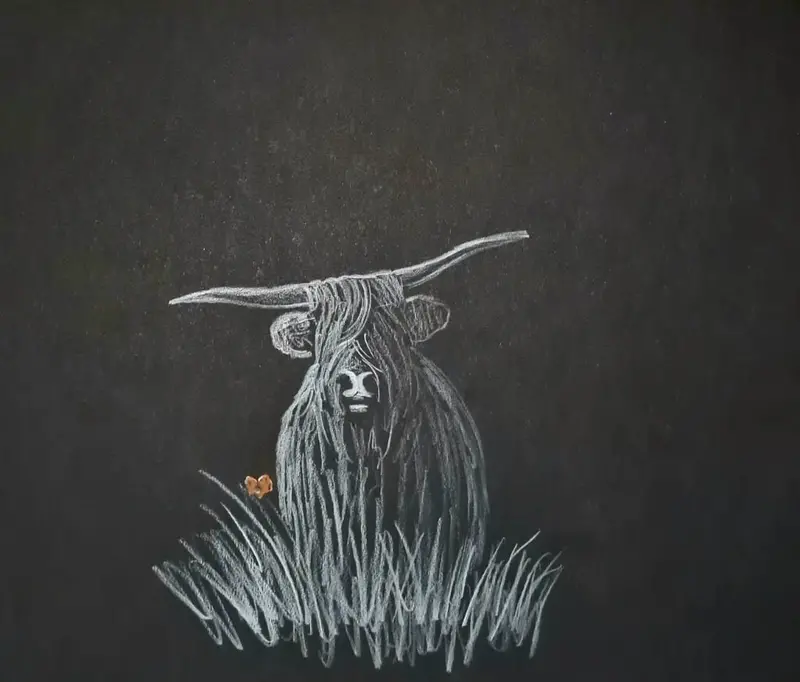 U515 Polychromo Original Artwork – 'Highland Coo #14' 1