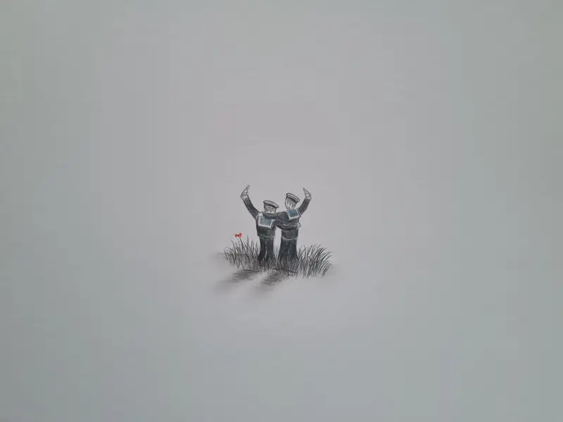 U695 Original Art Print — 'Shipmates' In The Less Is More Series 1