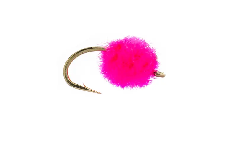 Umpqua Micro Egg Weighted Fluorescent Red Fly – 3-Pack 1