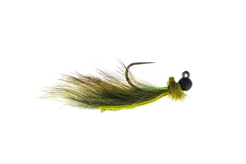Umpqua Mini Jig Leech Olive Fly – 3-Pack 1