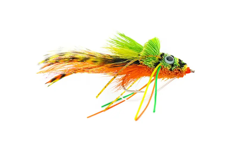 Umpqua Swim Frog Fly With Orange Belly – 3-Pack 1