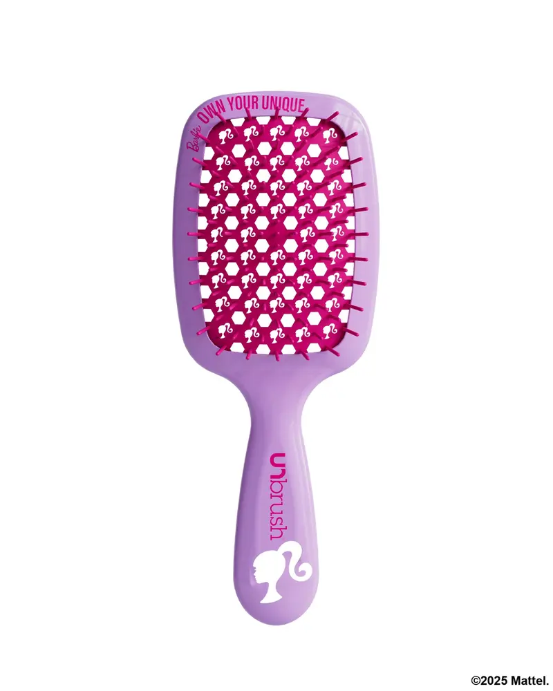 Unbrush Full-Size Barbie Hair Brush – Purple Confidence Design 1