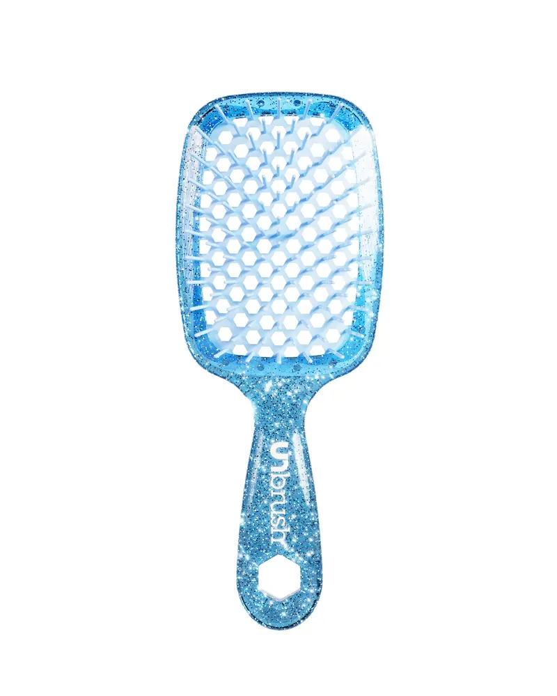 Unbrush Glitter Detangling Brush – Deep Sapphire 1