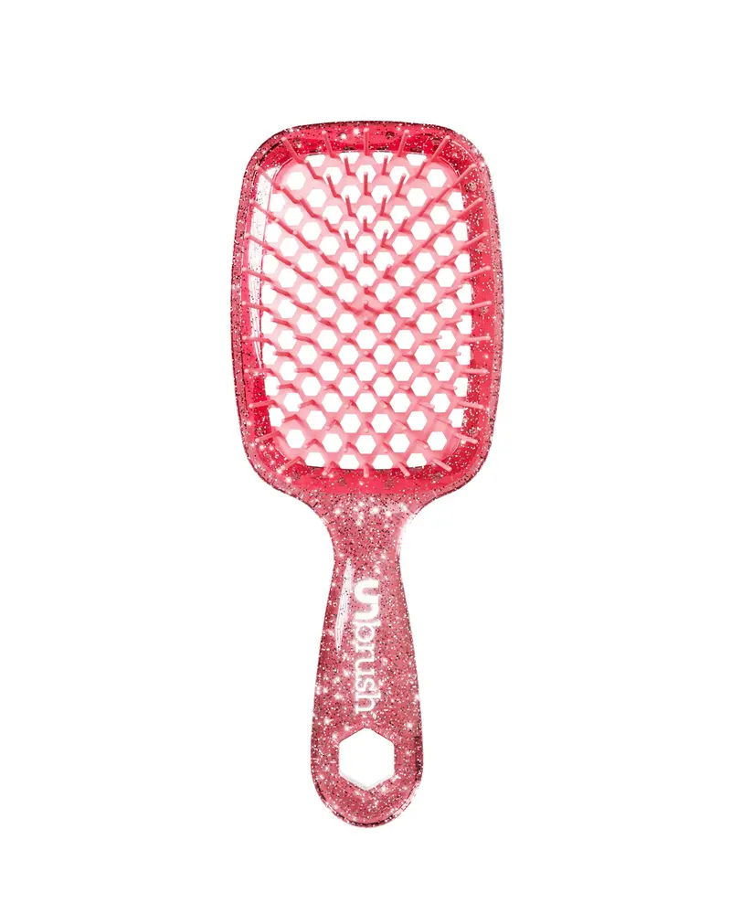 Unbrush Glitter Detangling Brush – Ruby Red Sparkle 1