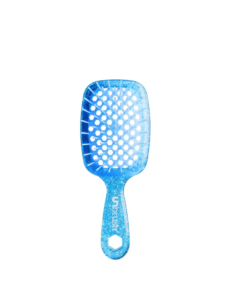 Unbrush Mini Glitter Detangling Brush – Sapphire Shine 1