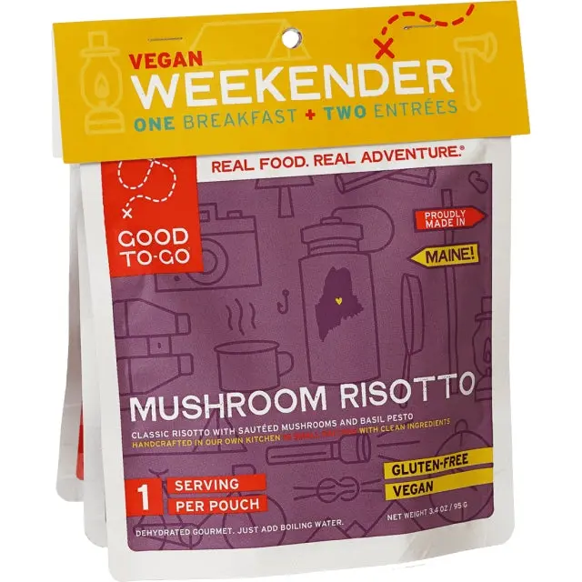 Vegan Weekender Meal Kit – Yellow Box (Risotto, Oatmeal, Marinara) 1