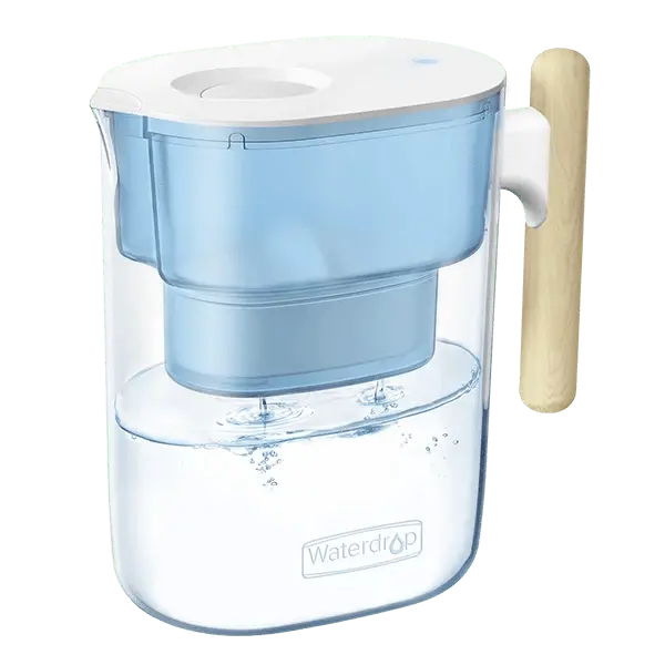 Waterdrop Chubby Pitcher With Wooden Handle (Pt-04) – Includes 1 Filter 1