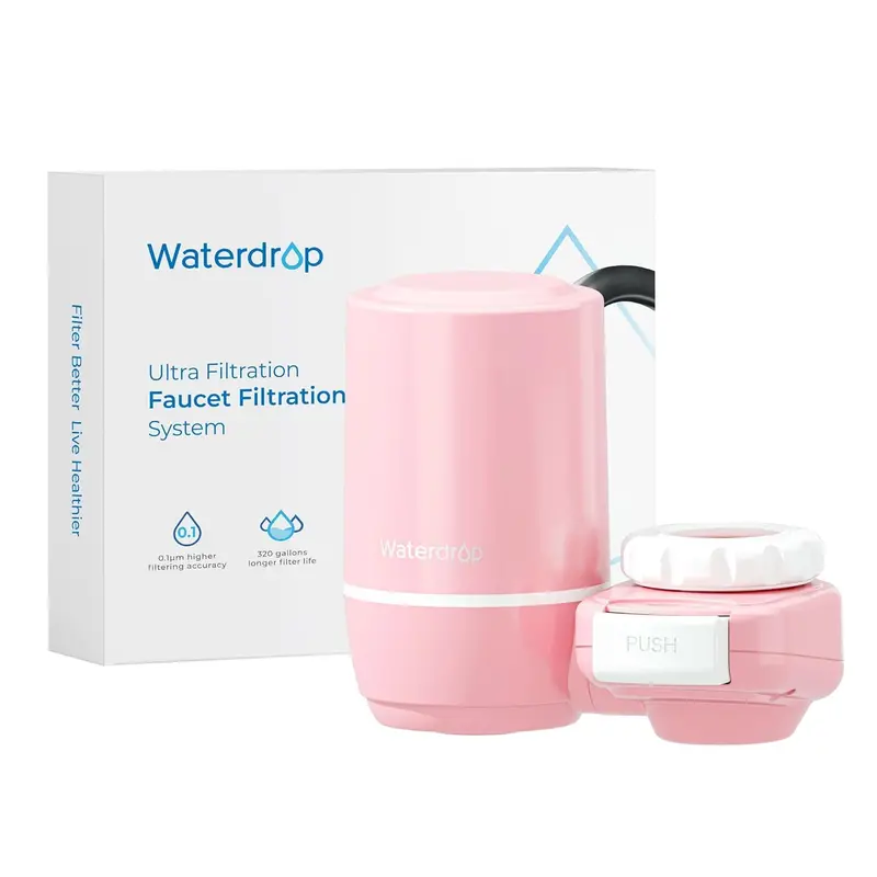 Waterdrop Sink-Mount Faucet Filter – Pink, 320-Gallon Capacity, Nsf-Certified Skin-Care Water Purifier With 0.01Μm Ultrafiltration 1