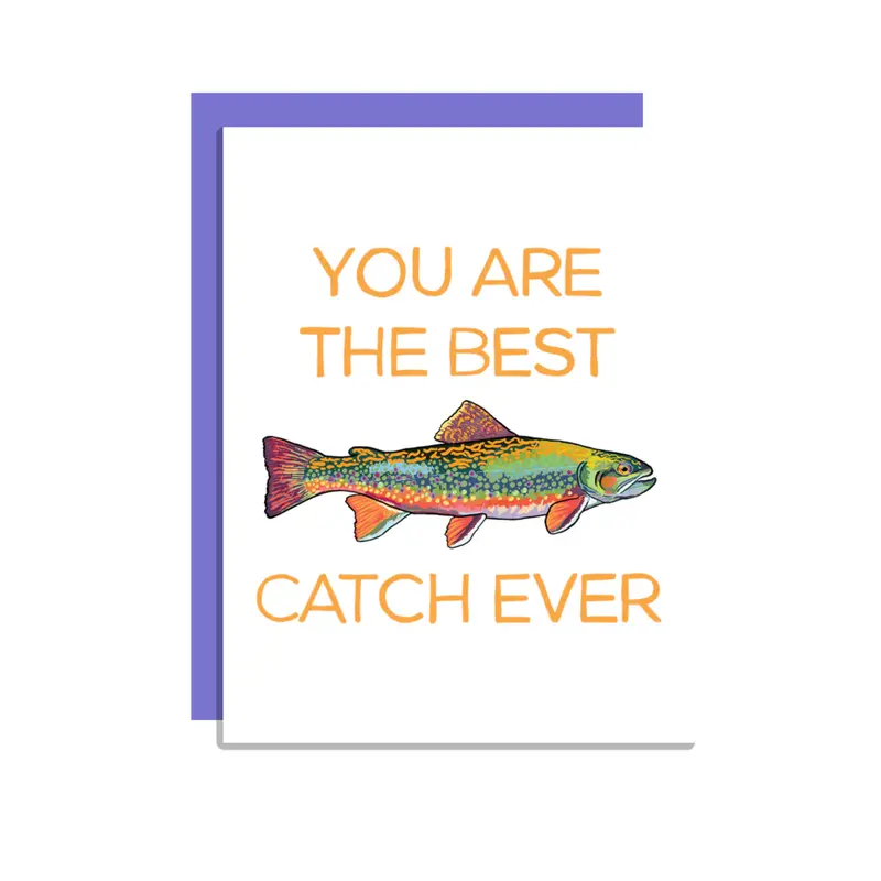 Wild Lettie 'Best Catch' Fishing-Themed Greeting Card 1