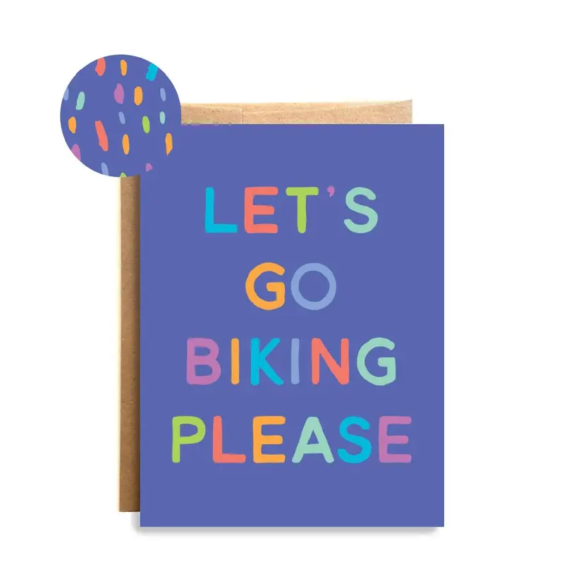 Wild Lettie Biking Adventure Greeting Card 1