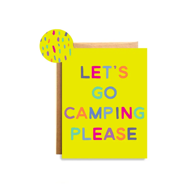 Wild Lettie Camping Please Backyard Greeting Card 1