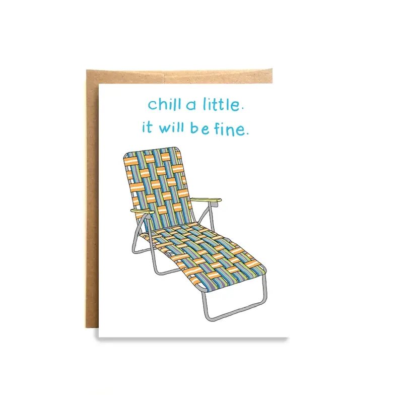 Wild Lettie Chill A Little Calm Greeting Card 1