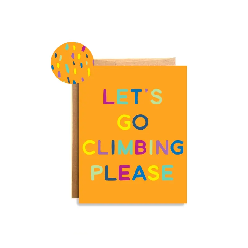 Wild Lettie Climbing Please Mountaineering Greeting Card 1