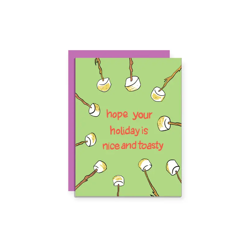 Wild Lettie Greeting Card – 'Nice And Toasty' Design 1
