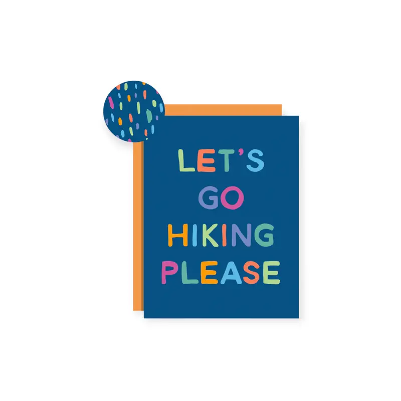 Wild Lettie Hiking Please Outdoor Greeting Card 1