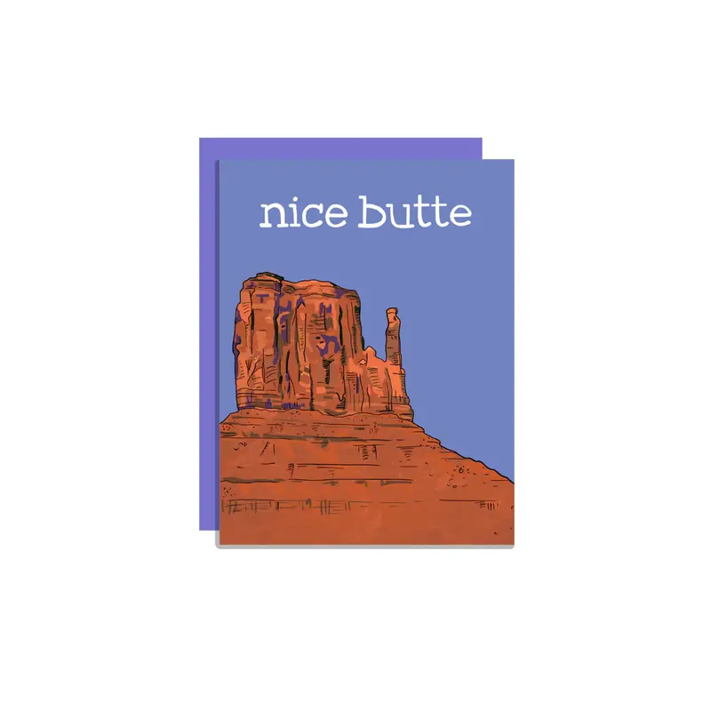 Wild Lettie Nice Butte Scenic Greeting Card 1