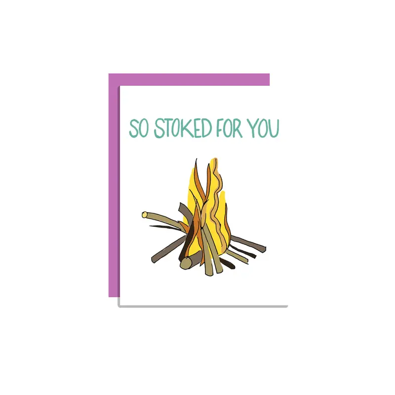 Wild Lettie So Stoked Excitement Greeting Card 1