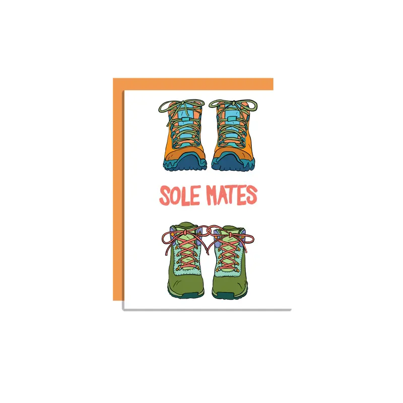Wild Lettie Sole Mates Friendship Greeting Card 1