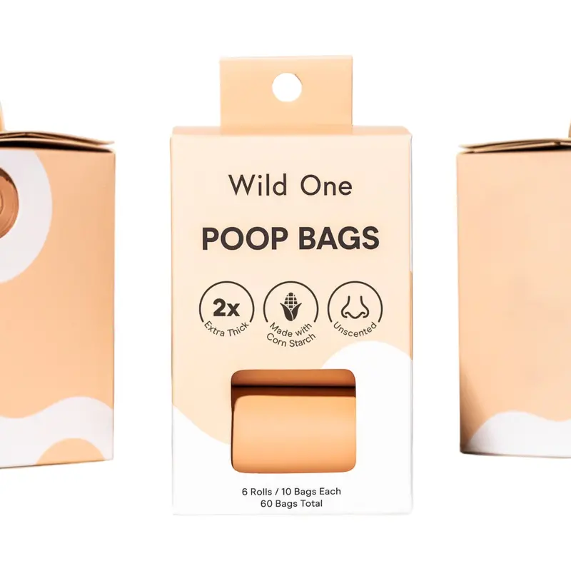Wild One Eco Dog Poop Bags – 6-Roll Pack, Biodegradable & Leak-Resistant 1