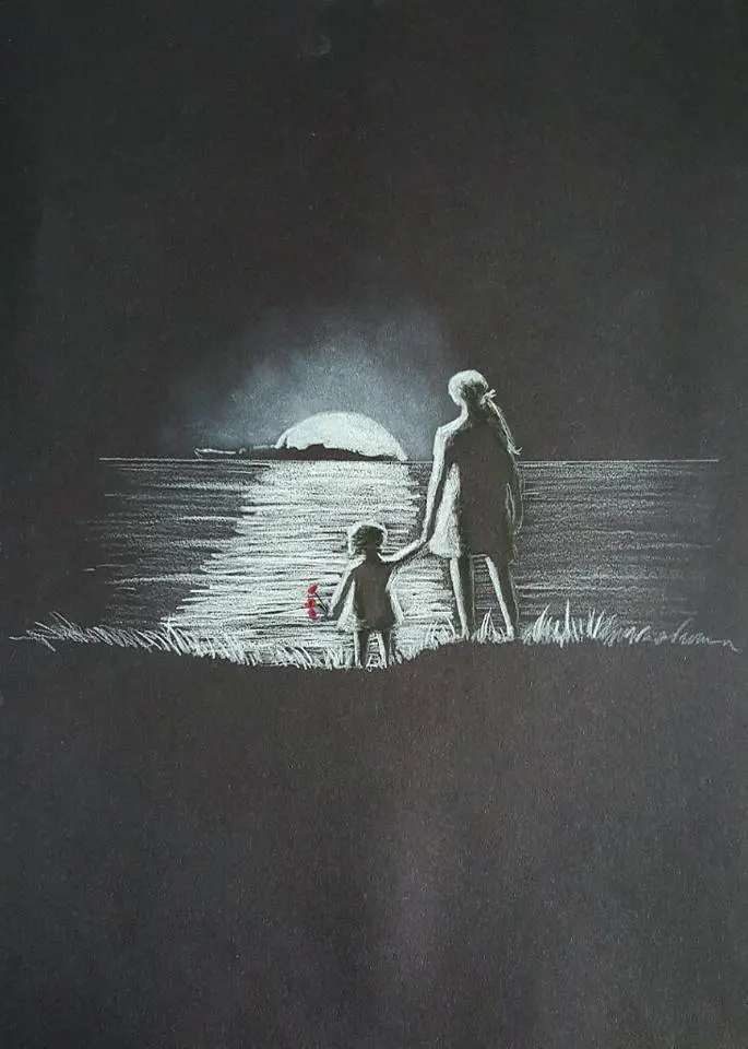 'Wish He Didn'T Have To Go In Darkness' – Open Edition Giclée Print #212 1